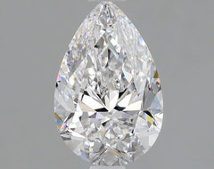 IGI Certified Lab Grown Loose Diamond, Pear Cut 3 Carat TW (E-F Color VVS-VS Clarity) for Making Precious Fine Jewelry